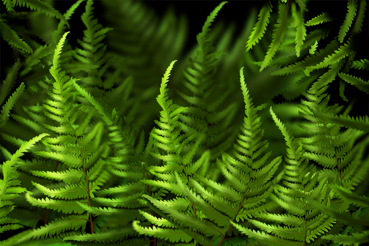 Image of a fern, vascular plants have a system for conducting water through the plant